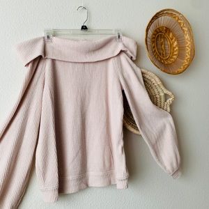 NEW Off The Shoulder Cream Sweater